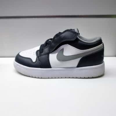 Nike Kids Kids Nike Air Jordan 1 Low Black White Grey Casual Sneakers Shoes Youth Size US2Y