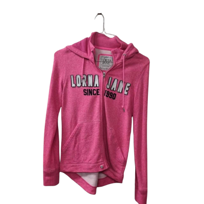 Lorna Jane Women's Size L Zipped Hoodie in Pink  