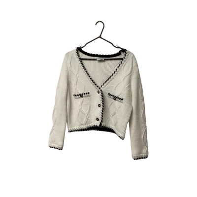 Womens Sheike Size 16 Knit Cardigan Black  / White 