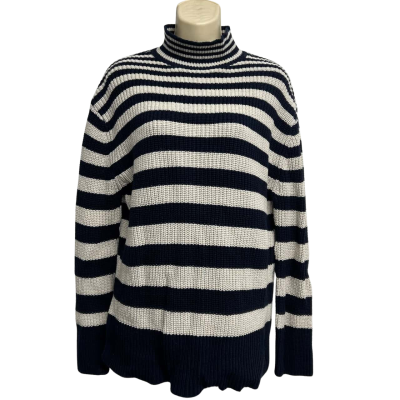 Seed Womens Size XS Striped Wool Blend Jumper