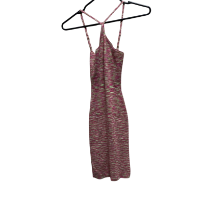 Luck & Trouble Womens  Size 4 Mini Dress Brown / Green / Pink  