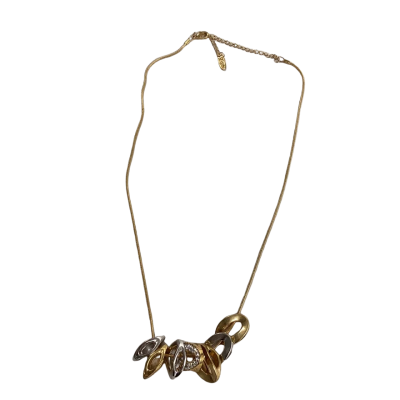 Bijoux Gold & Silver-tone Statement necklace with crystal accents