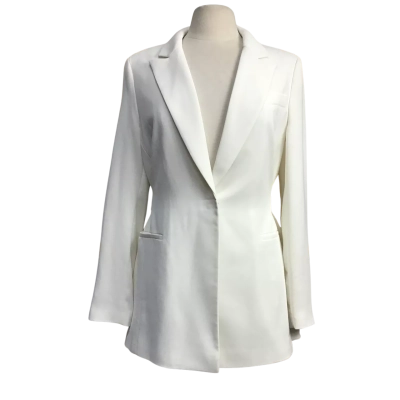 Topshop Womens  Size 12 Cream Half Belt Blazer