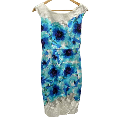 Anthea Crawford white and multicoloured floral dress, Size 8