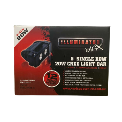 Illuminator Max 5’’ Single Row 20W Cree Light Bar