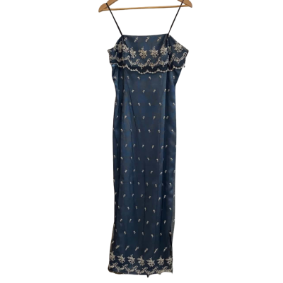  Womens Size 12 Sleeveless Dress Black  / Blue 