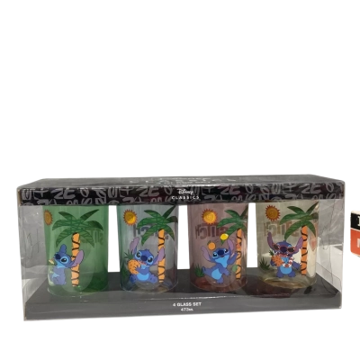 Leelo + Stitch Disney Classics 4 glass set 473ML