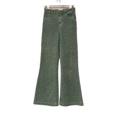 Insight Womens Corduroy Flare Pants Size 28 Green 