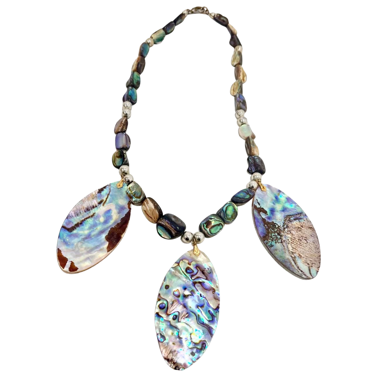 Vintage Paua Shell Necklace 33cm long (s) — free download