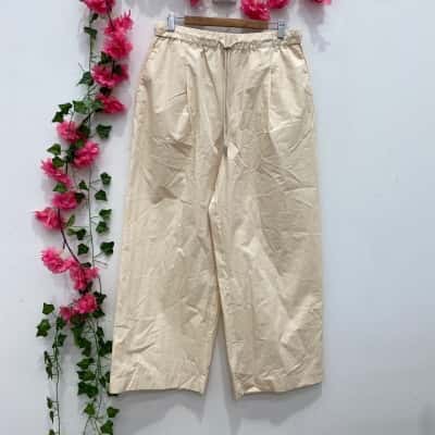Seed Womens Casual Pants Size 12 Beige 