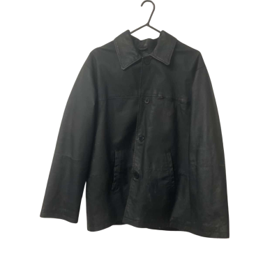  Mens New Order Size XL Leather Jacket Black  