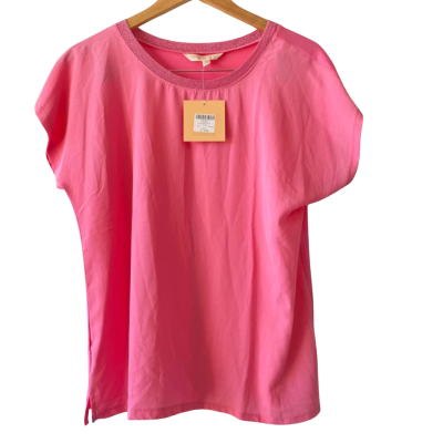 Noni B Womens  Size 12 Short Sleeve Top Pink  