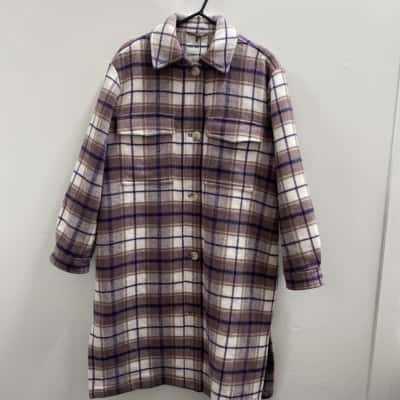 Country Road Womens  BNWT Size L/XL Winter Coat Checked 