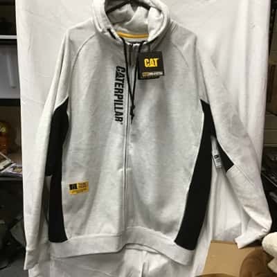 CAT Mens  Size XXXL Hood Jacket Black  / Grey 