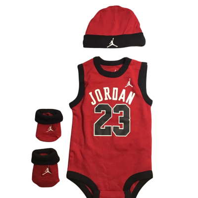 Jordan Kids  Size 6m Red suit with beanie and hand mittens