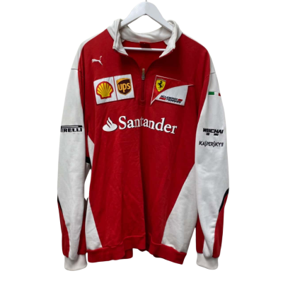 Puma Mens Sports Shirt - Size XXL Red / White - Ferrari /Santander