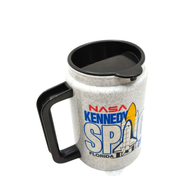 Vintage Whirley-DrinkWorks! Nasa Kennedy Space Center Florida Cooler/Drinks Mug - Plastic Cooler With Lid For Hot Or Cold Drinks  (office)