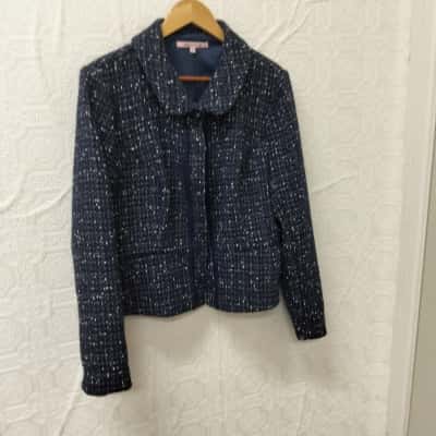 Review Size 16 Blazer Blue Review Size 16 Blazer Blue Black and White VGUC