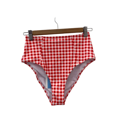  Cupshe Womens  Size S Gingham / Red Bikini Bottoms