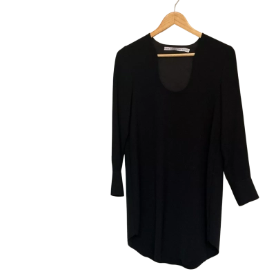  Womens  Size 4 black long sleeve U cut neck line 