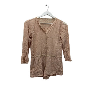 Flannel Womens  Size 1 Short Sleeve Playsuit Pink  