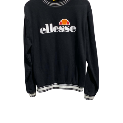 Ellesse Unisex  Size 14 Crew Neck Black  / White jumper