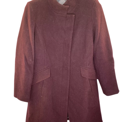 Vince Camuto Womens  Size S Funnel Neck Coat Red/Brown