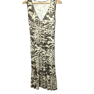 Chelsea Design Womens  Size S Maxi Dress Brown / White 
