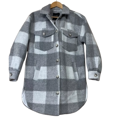 Brand New - Decjuba Check Shacket - Size 8