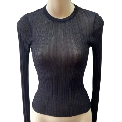 Dissh Womens Size XS Black Long Sleeve Top   