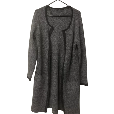 Womens Cyrus  Size S Longline Cardigan Grey / White 