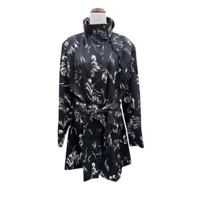 Veducci  Womens  Trench Coat / Coat Dress Size 16 Black  / Floral 
