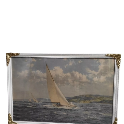 framed colored print Racing Wings