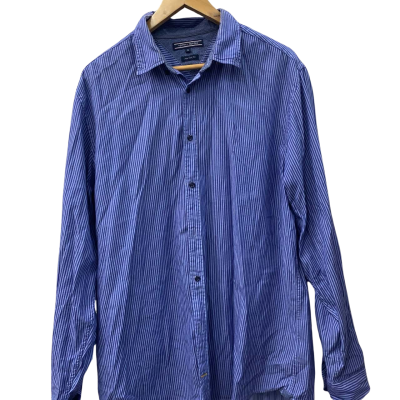 Tommy Hilfiger Mens  Size XL Long Sleeve Shirt Blue / Striped 