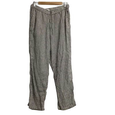 Arket Womens  Size M 100% Linen Striped Pants VGUC