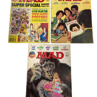 3 X Mad Magazine 1977 editions 