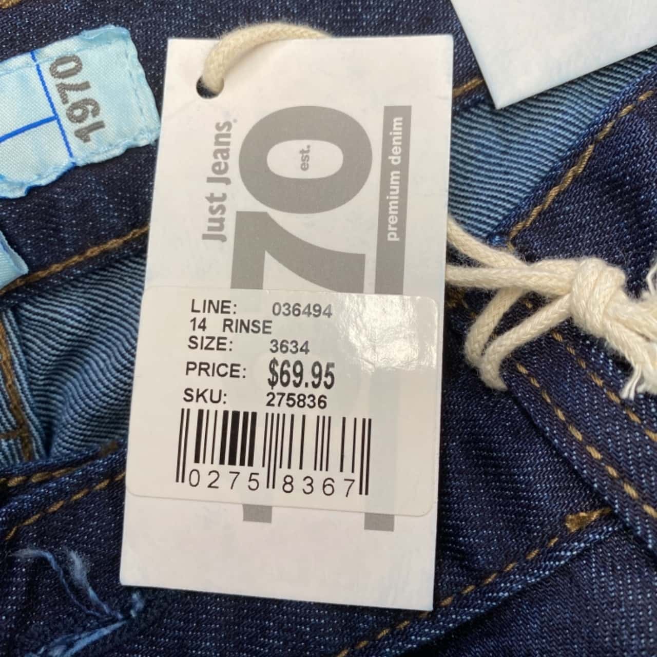 36 Stretch Regular 1970 Blue Jeans 
