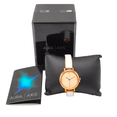 Quite Unusual & Distinctive Looking Aura Axis Watch In Presentation Box - Appears New/Unused. Not Tested