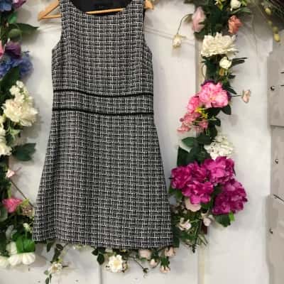 Ojay  Size 12 Sleeveless Dress, BlackWhite Check