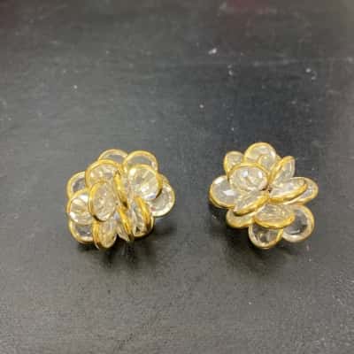 Swarovski Bezel Crystal Cluster Earrings 