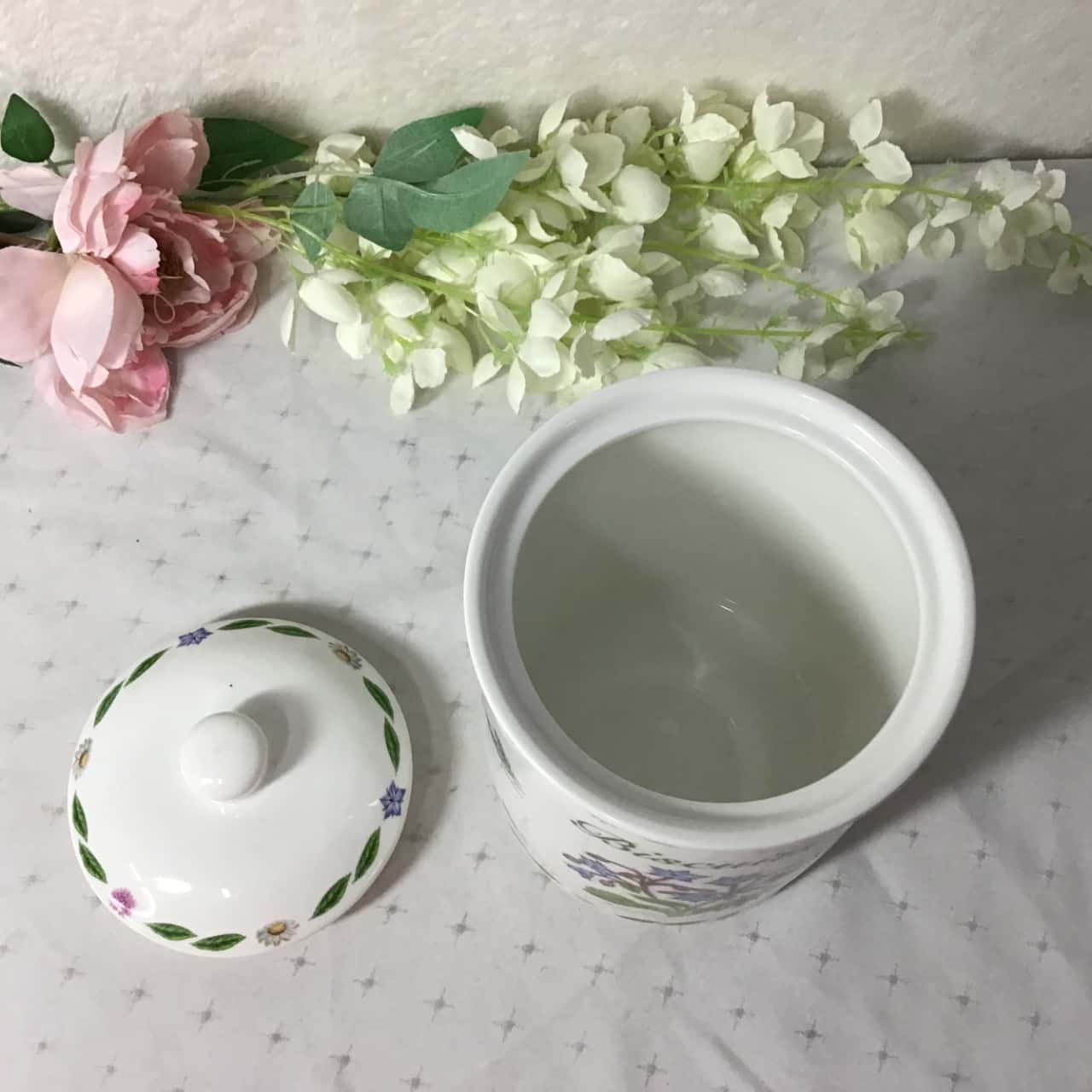 Kent Pottery Herb Garden Collection Porcelain Biscuit Cannister