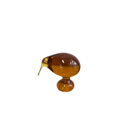 New Zealand Hotilika Art Glass Amber