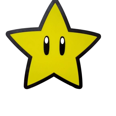 Super Mario Bros Super Star Projector Night Light Lamp (Battery Operated)