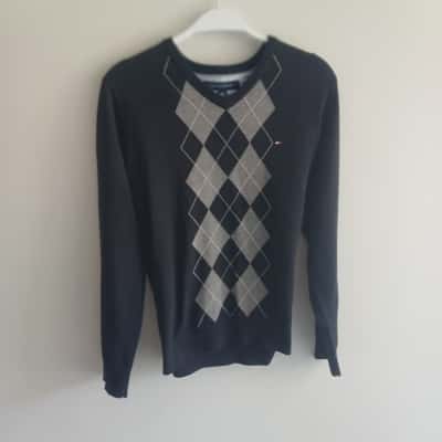Tommy Hilfiger Men's Size S cotton Jumper Black / Grey 
