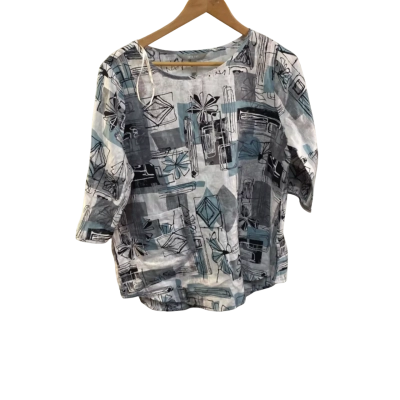 BNWT Yarra Trail Womens  Size 14 Blouse Flower Patch Print RRP $129 