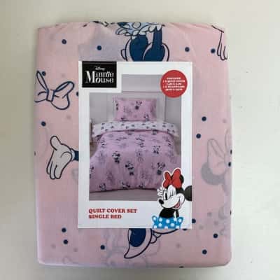 Minnie Mouse Quilt Cover Set Single Bed