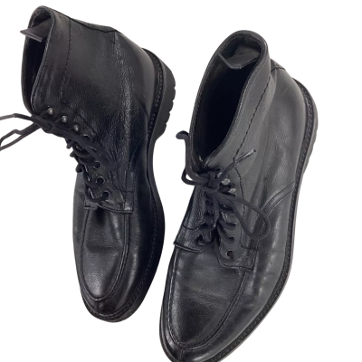 Aquila Mens Size 40 Black Lace Up Leather Boots Like-New