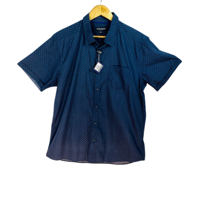 Just Jeans - Navy Blue Mens Pattern Shirt (Size XL)