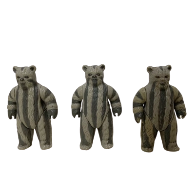 1984 Vintage Star Wars figure Teebo, the Ewok warrior from return of the jedi x3