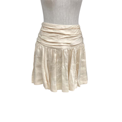 NEW AJE Womens  Size 12 Mini Skirt Cream 